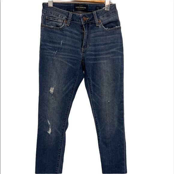 - lucky brand SASHA SUPER SKINNY jeans ripped size 26 - Picture 1 of 8